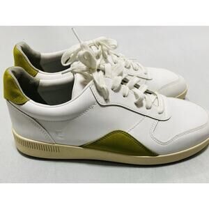 Everlane ReLeather Court Sneaker Sz 9 Women Lace-up Shoe Comfort White/Green